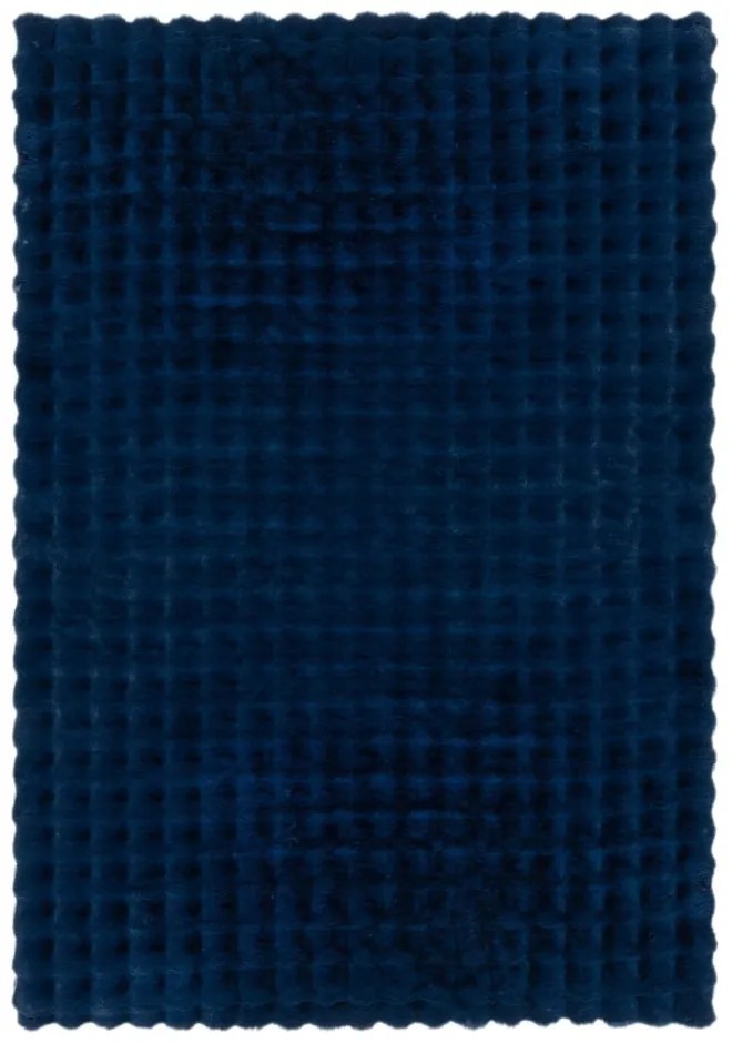 Blană albastru-închis sintetică 80x150 cm Waffle Faux Fur – Flair Rugs
