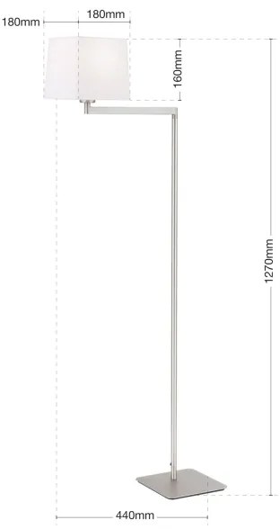 Lampadar Orion Stl 12-1187/1 CARLTON 1xE27/40W/230V alb/crom mat