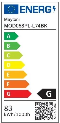 Lustra suspendata LED 2 inele negre Rim