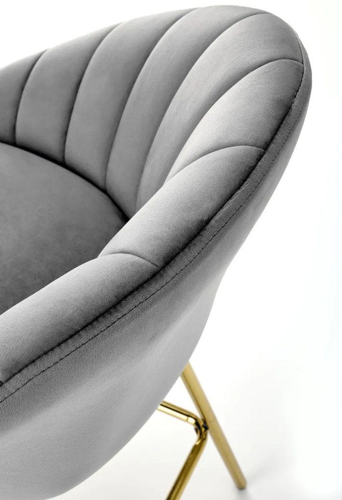 Scaun de bar H112 velvet gri