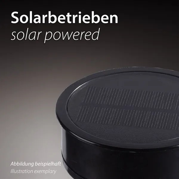 JUST LIGHT. 19106-18-3 - Set 3x LED lampă solară FACKEL LED/0,24W/1,2V negru