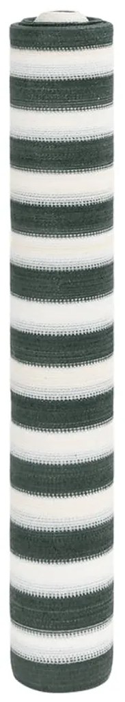 vidaXL Plasă protecție intimitate, verde/alb, 1x10 m, HDPE, 150 g/m²