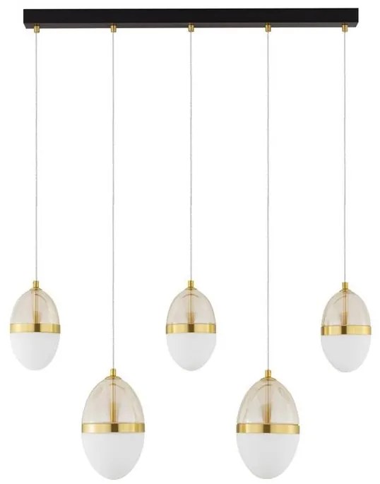 Lustra cu 5 pendule LED design modern Egna