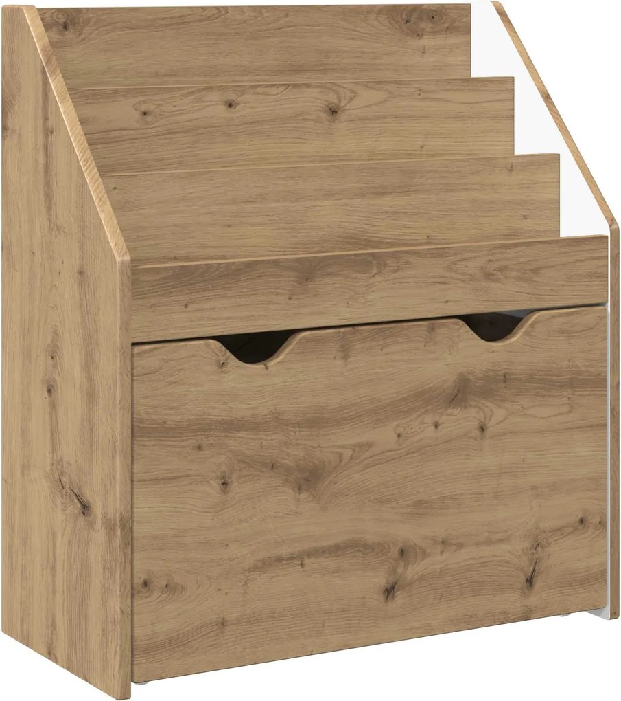 vidaXL Raft pentru copii cu sertar Stejar Artizanal 60 x 29,5 x 69 cm