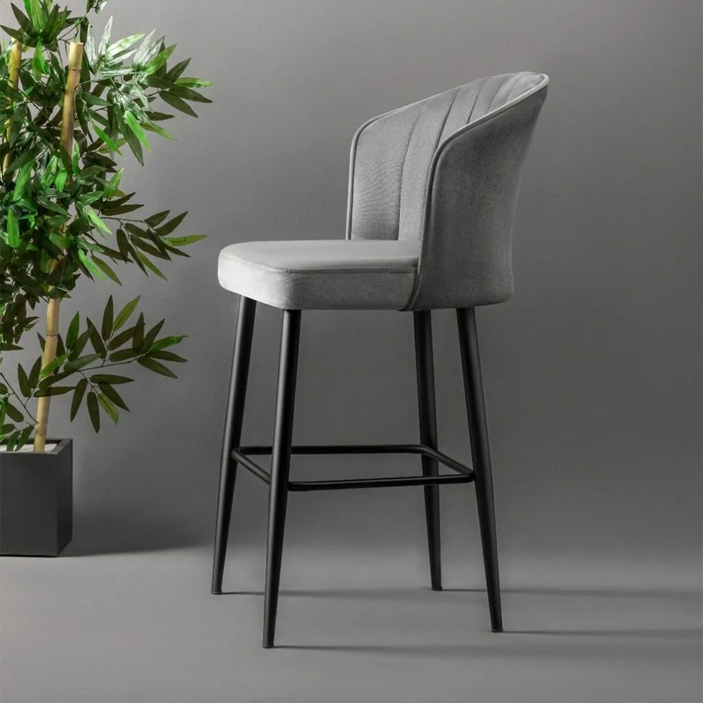 Set de scaune de bar Rubi Grey, 4 buc., 4 buc
