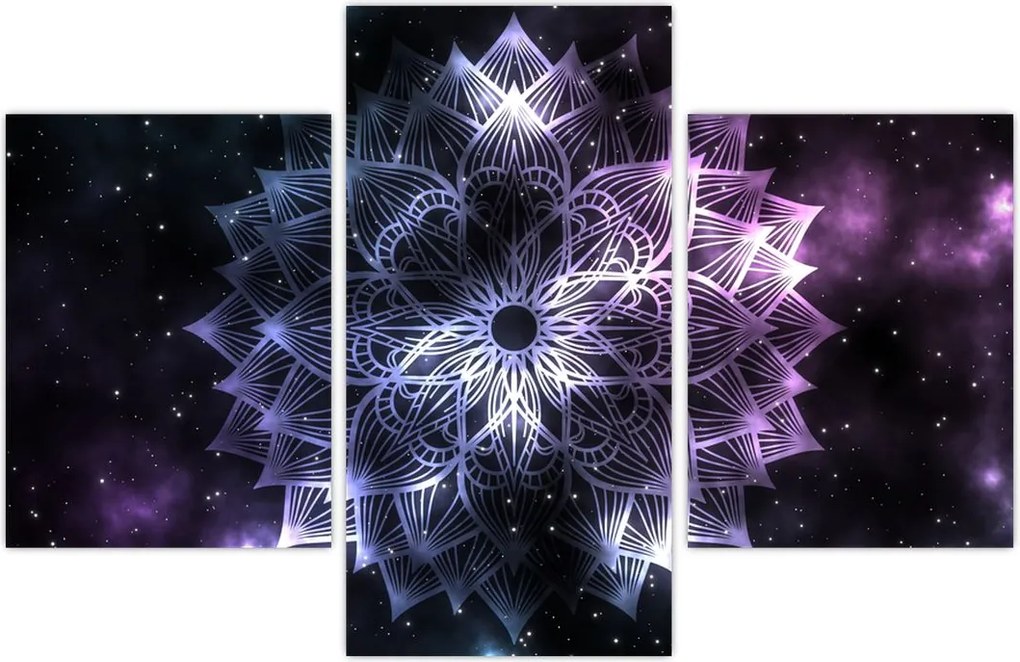 Tablou - Mandala Lotus în spațiu (90x60 cm)