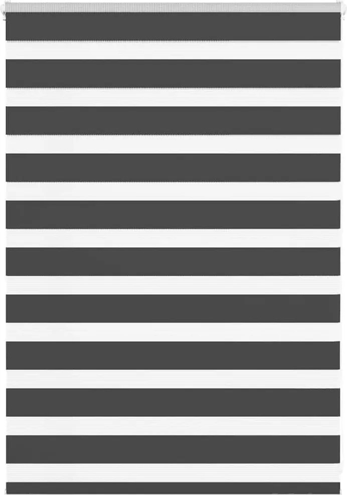 vidaXL Jaluzea tip zebra neagră lățime țesătură 100,9 cm poliester