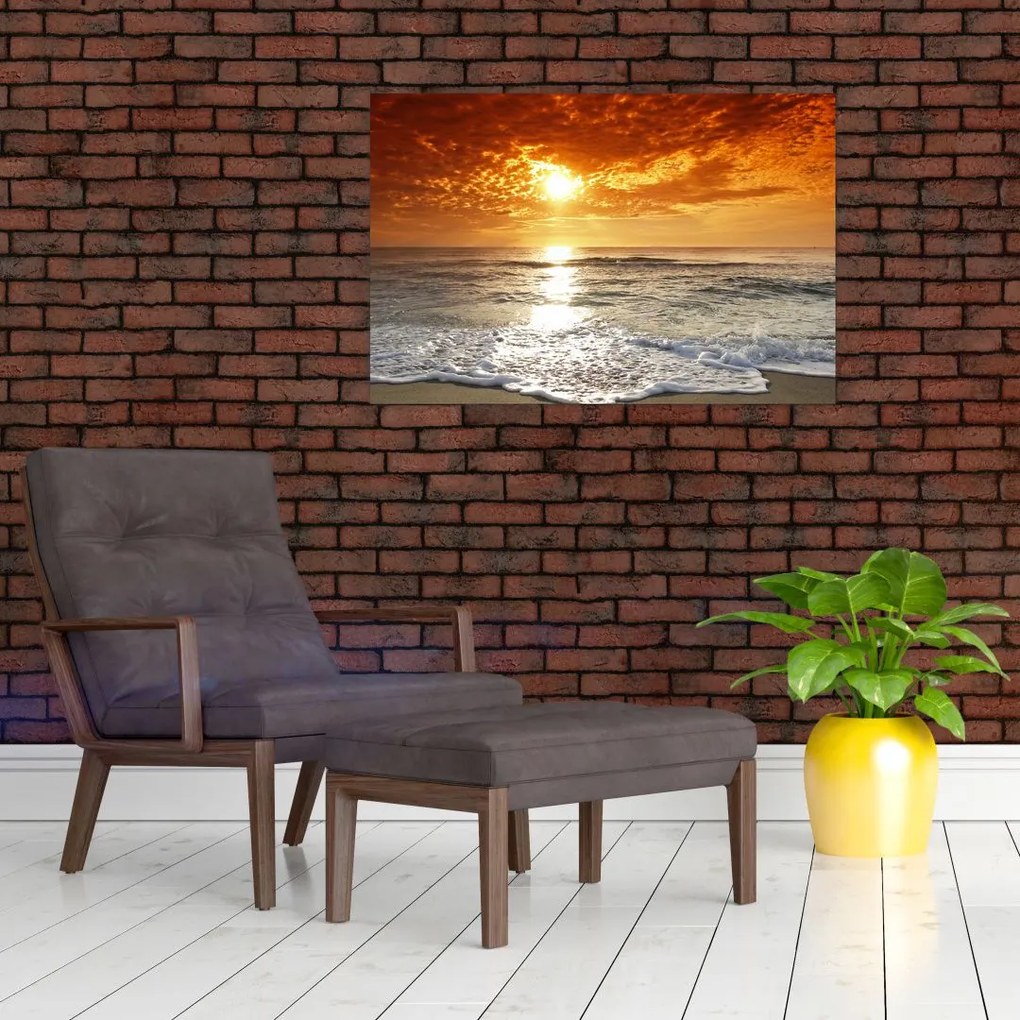 Tablou cu apus de soare din Corsica (90x60 cm)