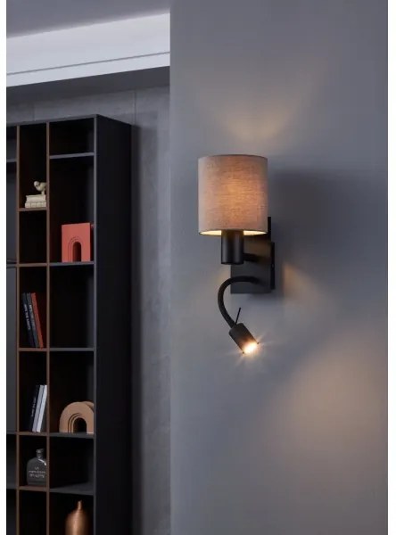 Eglo 900701 - Lampă LED flexibilă PASTERI 1xE27/40W/230V + LED/3,8W maro