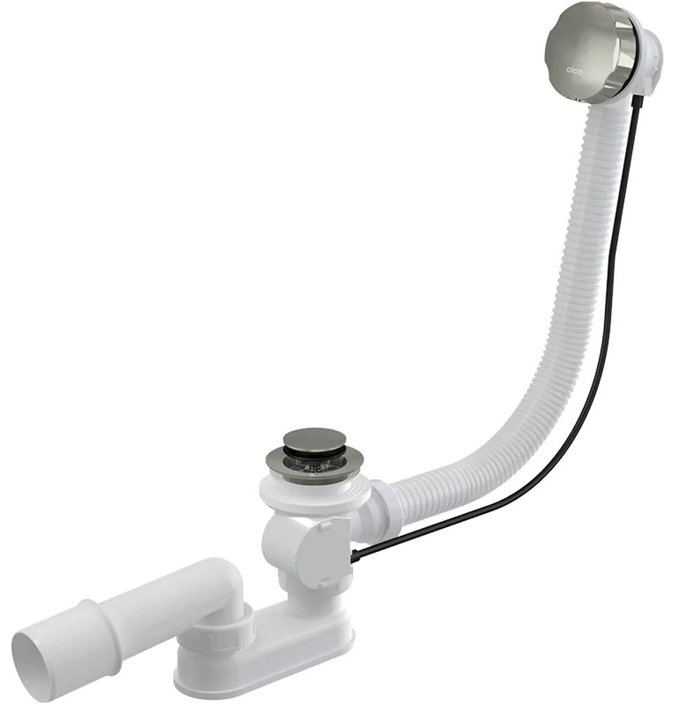 Set de scurgere si revarsare pentru cada, lungime 570 mm, nichel lucios Nichel lucios