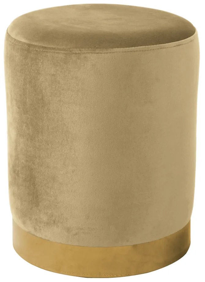 Taburet catifea velvet Alaz bej 31/38/31 cm