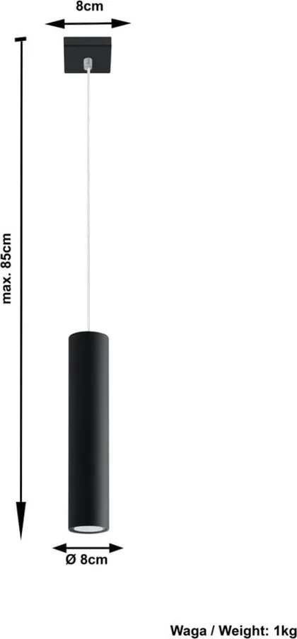 Lustră neagră din metal Castro – Sollux