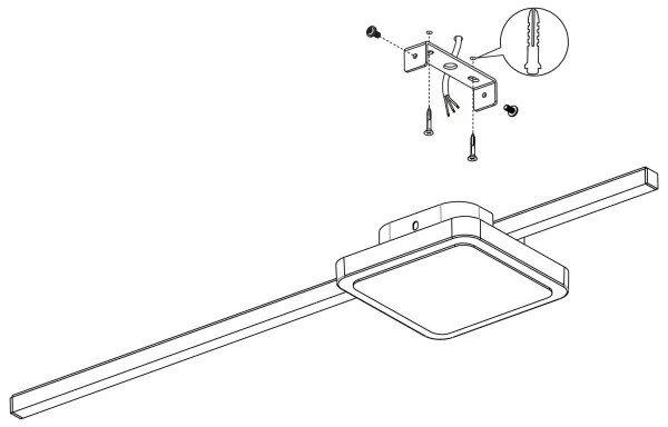 Eglo 99607 - Plafonieră LED SARGINTO 1xLED/6,3W/230V + 1xLED/5,4W