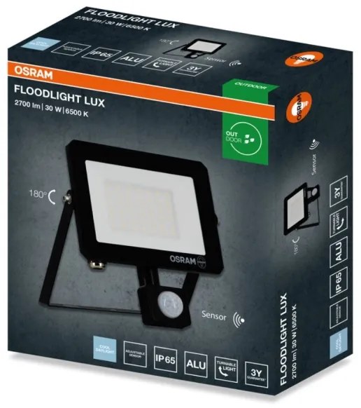 Osram - Proiector LED cu senzor FLOODLIGHT LED/30W/230V 6500K IP65