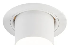 Spotlight modern îngropat rotund alb orientabil - Installa