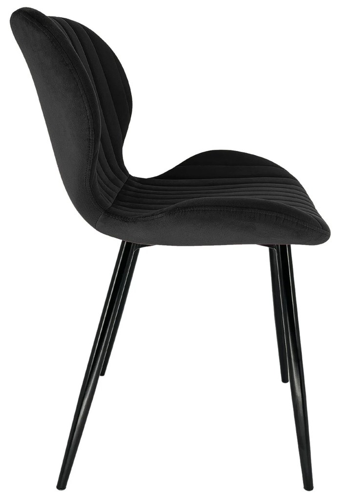 Set 4 buc. scaune sufragerie Xenofobos (negru). 1117272