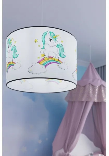 Lustră pe cablu pentru copii Sollux SL.1412 UNICORN 1xE27/15W/230V d. 30 cm