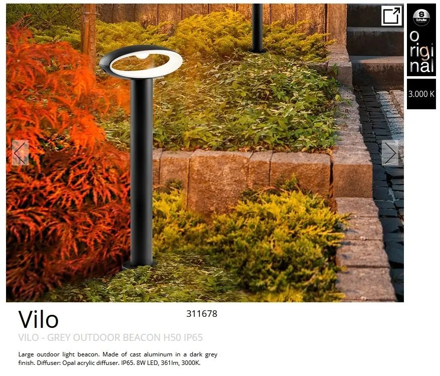 Stalp LED exterior design modern IP65 Vilo H-50cm