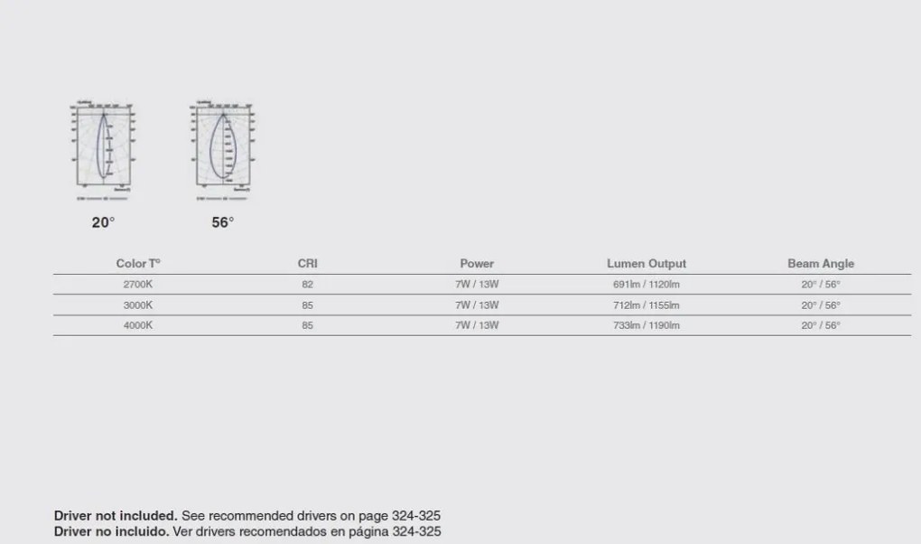 Spot LED incastrabil NANO COLIN-1 Grey recessed with frame 7-13W 3000K 56°