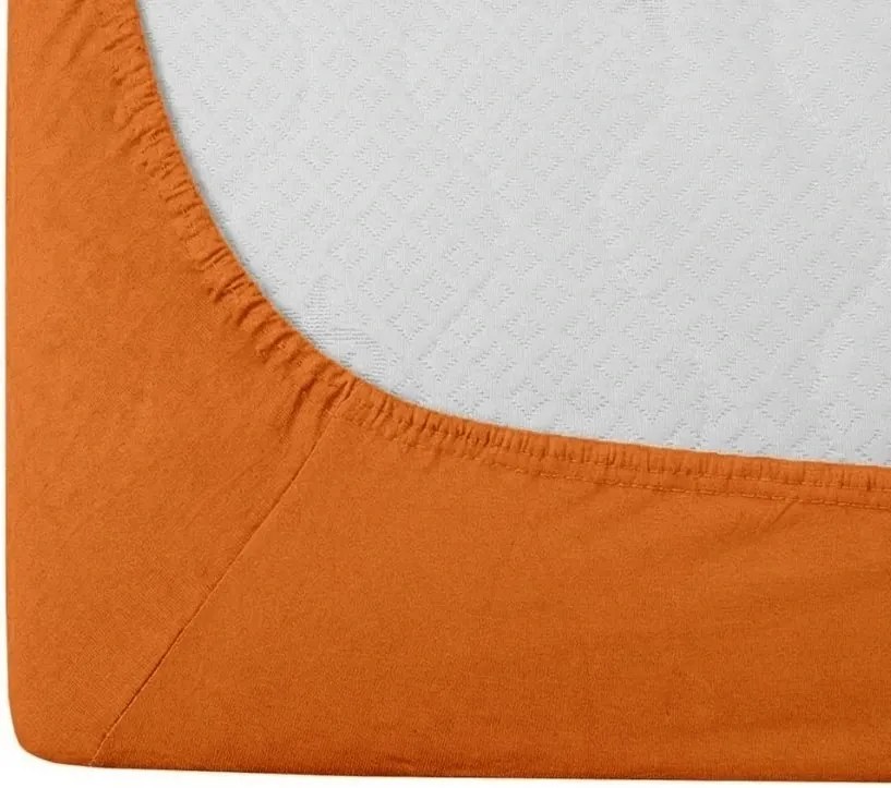 Cearsaf Jersey HIGHFIT portocaliu 90 x 200 cm