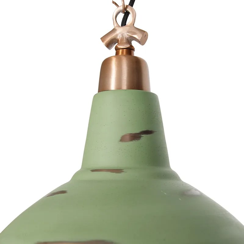 Lampă suspendată industrială cupru antic - Goliath