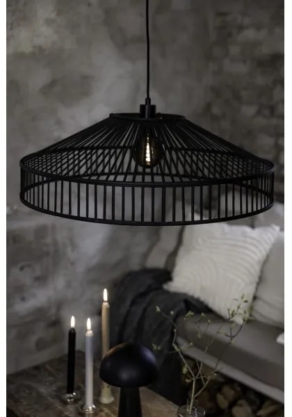 Lustră pe cablu Markslöjd 108782 TAPA 1xE27/40W/230V negru/bambus
