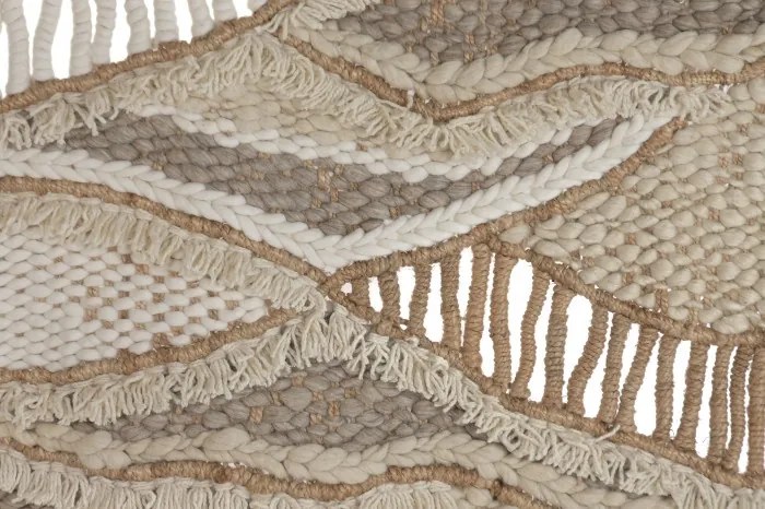 Tapiserie de perete țesută manual din lână și iută, 120×180 cm, „Wave"