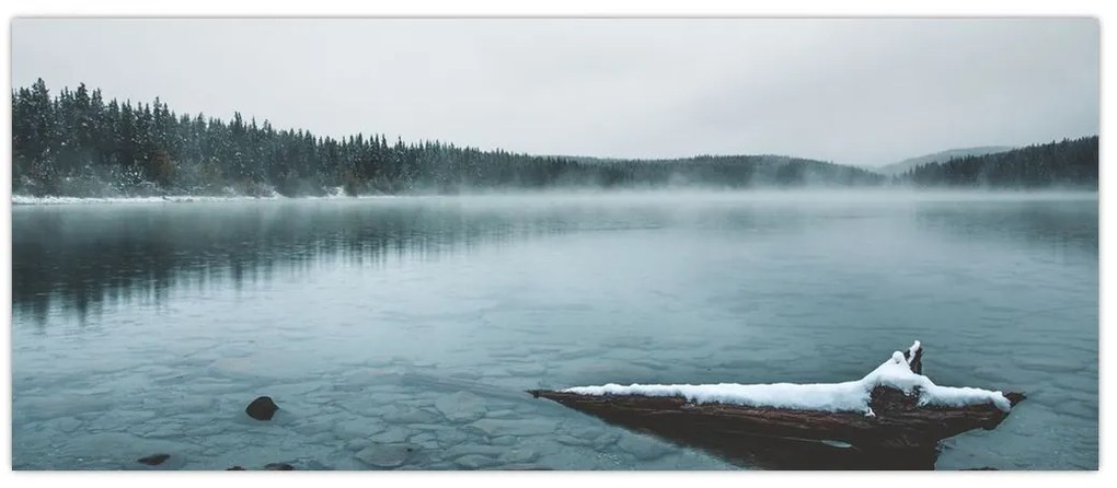 Tablou - lacul nordic înghețat (120x50 cm)