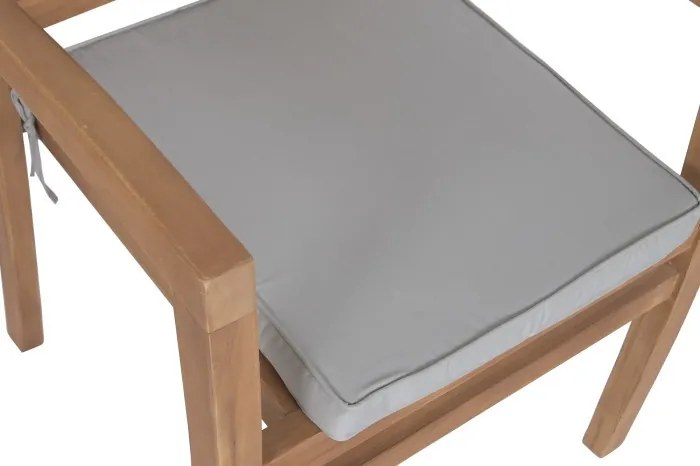 Set dining exterior din lemn de tec masiv, masă extensibilă 210–310 cm și 8 scaune, finisaj natural, „Java”
