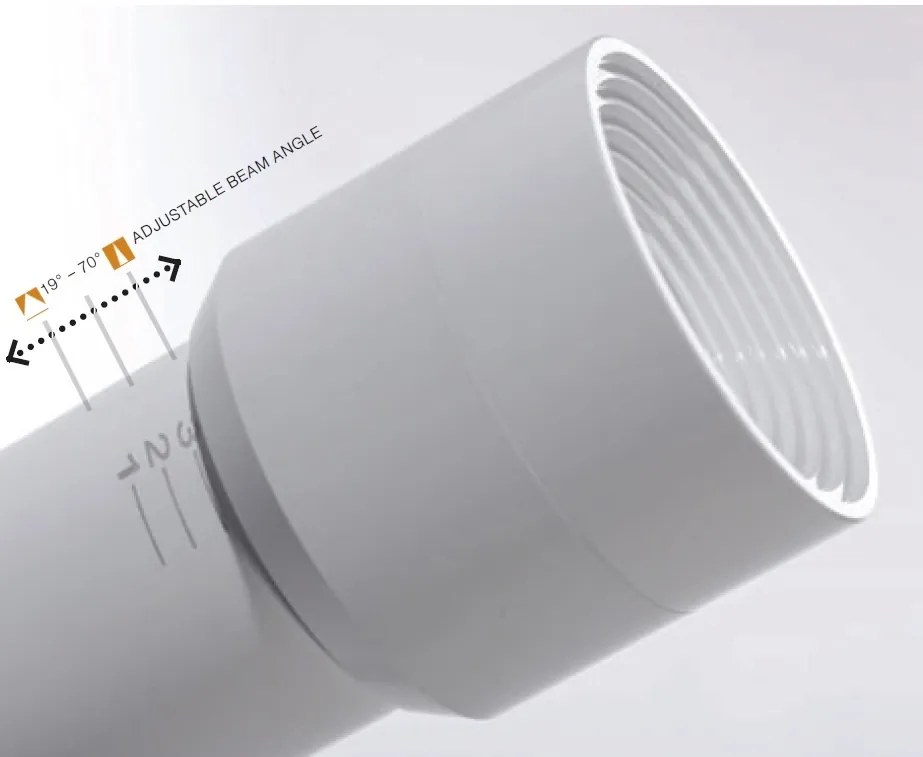 Aplica tip spot LED directionabil de perete/tavan LUMI neagra