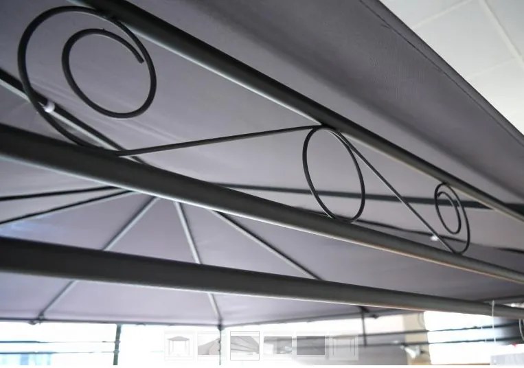 Foişor de grădină 3x3m Shine Grey