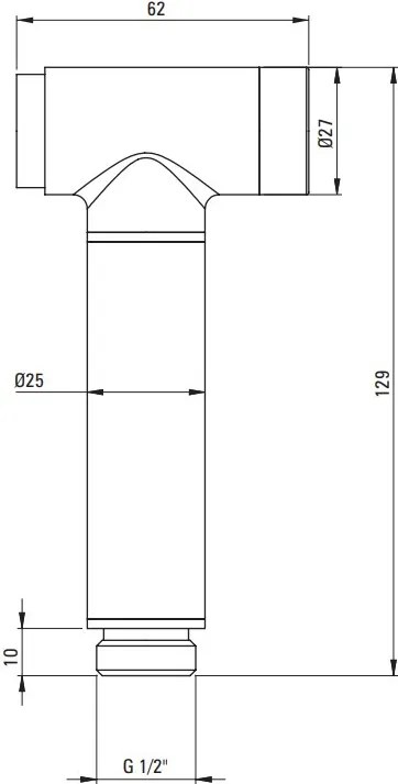 BIDETTA Pară de Duș pentru Bideu - Finisaj titan XDCA7STA1