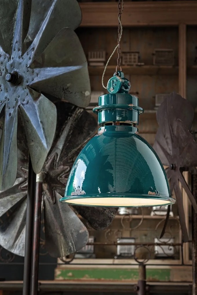 Lustra design retro realizata manual din ceramica INDUSTRIAL