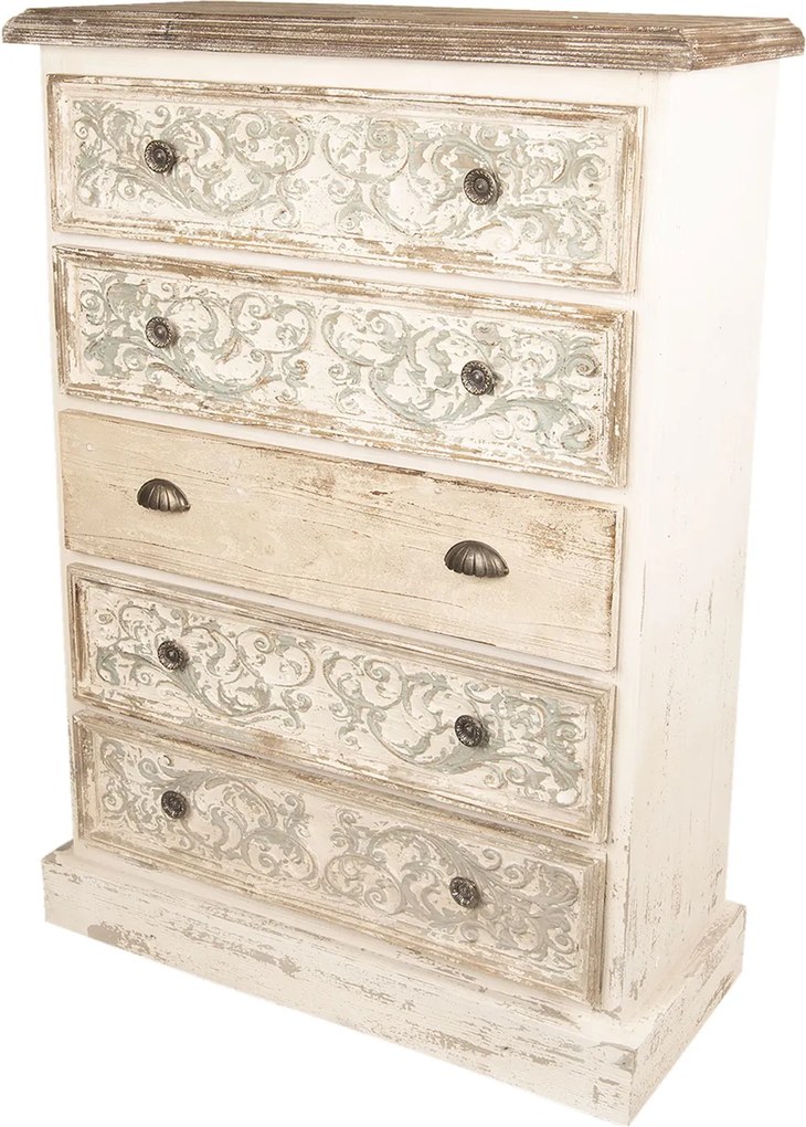 Comoda Vintage cu 5 sertare 85/36/120 cm