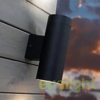 Aplica de perete exterior dubla IP54 Tin Maxi negru 21519903 NL