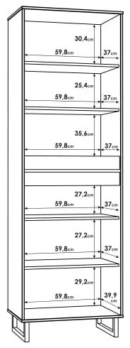 Vitrina Solletico Stejar Bartex Si Stejar Spica, 63.4 Cm