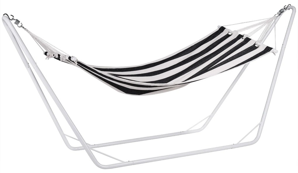 Deuba Plasa balansoar cu cadru metalic 200x80 cm - crem/negru