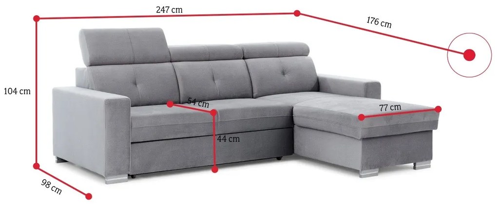 Supermobel Coltar extensibil RESIA, 247x104x176, loco 35, stanga