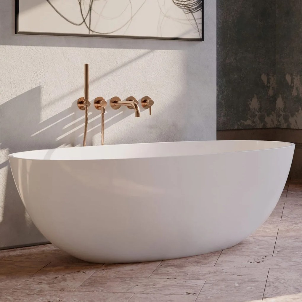 Omnires Shell M+ cada freestanding 175x78 cm ovala alb SHELL175WWBP