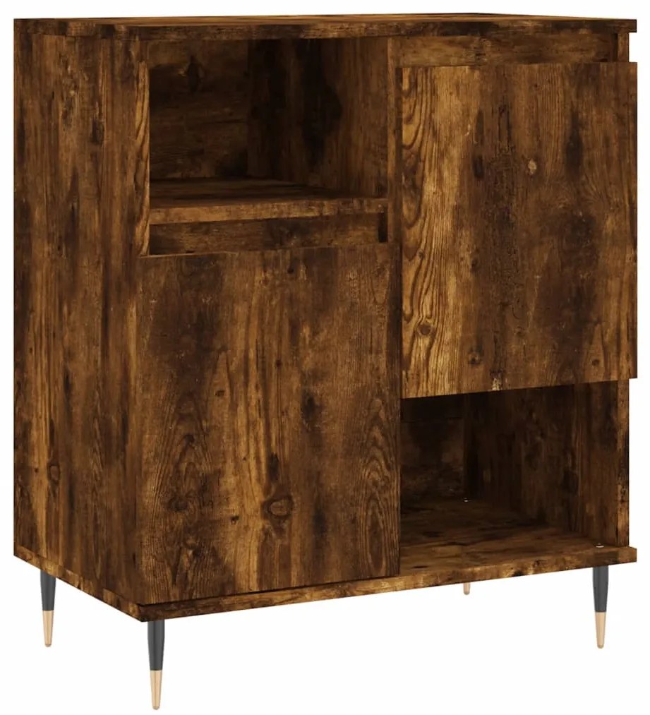 831185 vidaXL Servantă, stejar fumuriu, 60x30x75 cm, lemn compozit