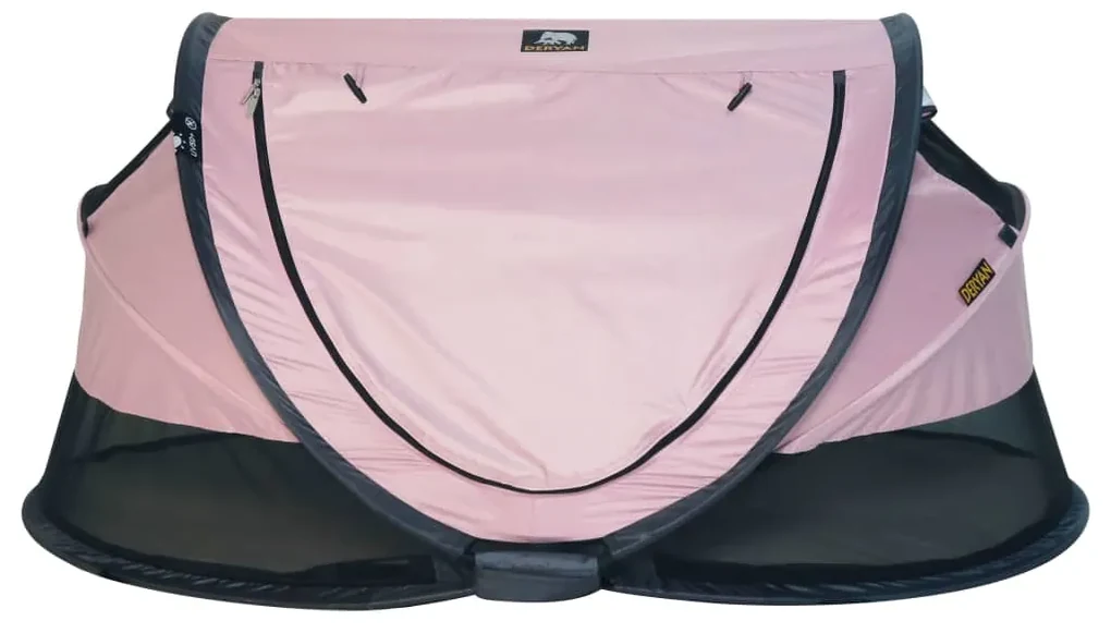 437031 DERYAN Pătuț călătorie pop-up Toddler Luxe, cu plasă de insecte, roze
