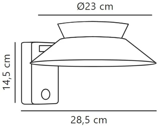 Nordlux - Lampă solară de perete cu senzor JUSTINA LED/5W/3,7V IP44