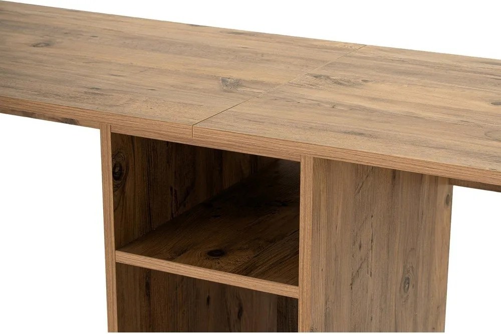 Birou cu aspect de lemn de pin 60x240 cm Twin – Kalune Design