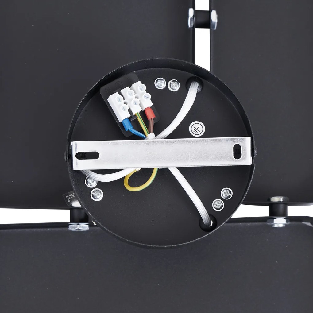 Lampă de perete de design neagră cu 3 lumini - Planes