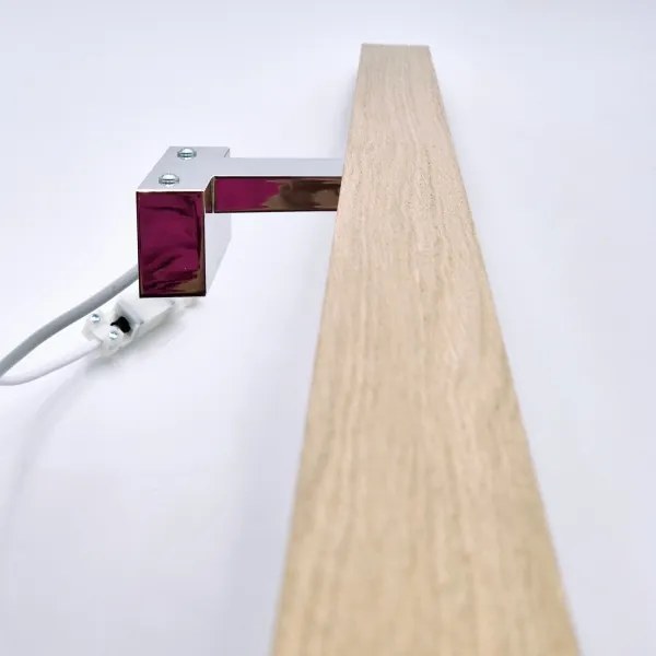 Aplică LED pentru oglindă Brilagi WOODY MIRROR LED/15W/230V IP44 stejar/crom