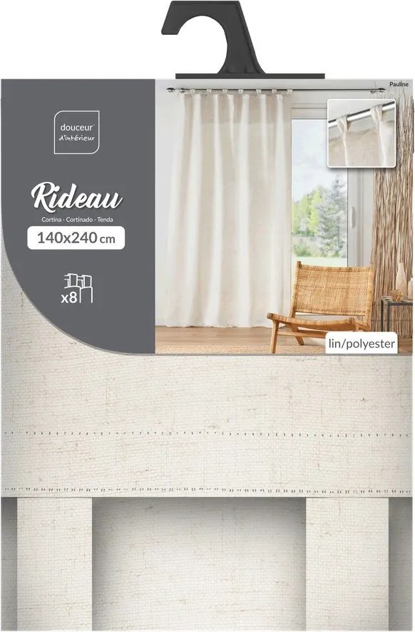 Draperie crem 140x240 cm Pauline – douceur d'intérieur