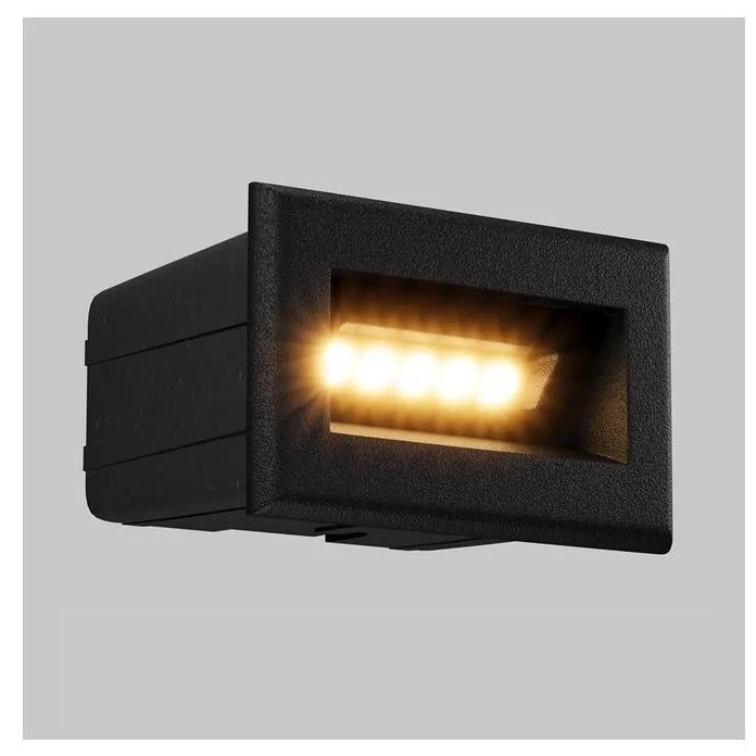 Corp de iluminat LED încastrat de exterior Maytoni O045SL-L3B3K BOSCA LED/3W/230V IP65 negru