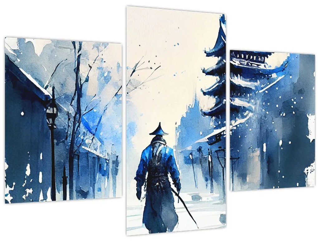 Tablou - Samurai, aquarel (90x60 cm)