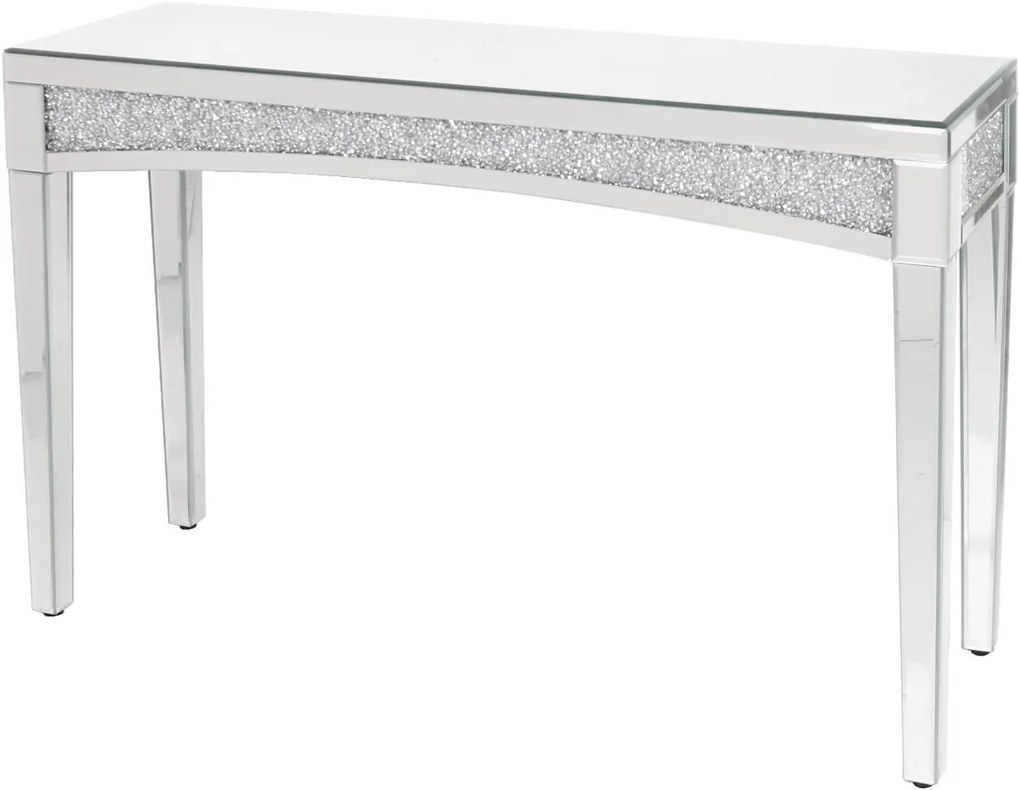 MAOG4 - Masa toaleta oglinda, masuta consola, 120 cm, cosmetica machiaj, vanity birou, Argintiu