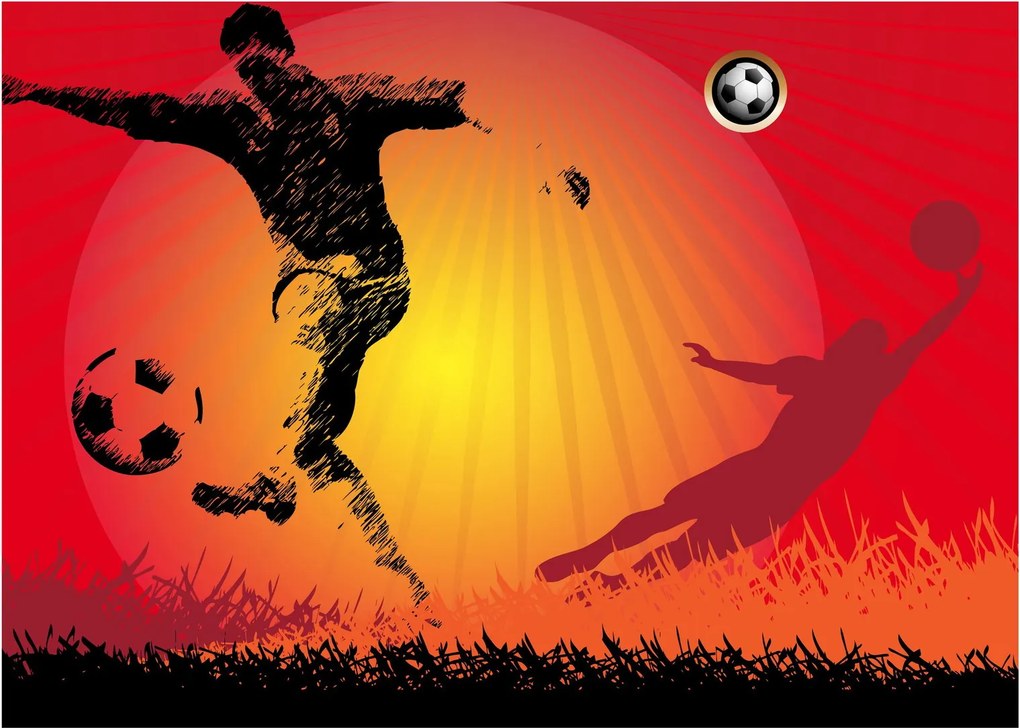 Tablou pe sticlă - Fotbal (70x50 cm)